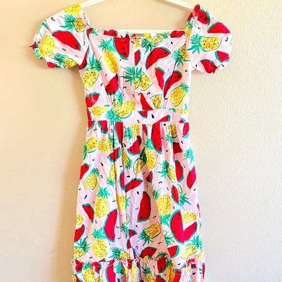 Vintage Fruit Print Dress